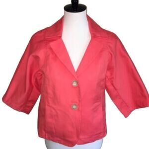Talbots Jackie Fit Coral Blazer Size 4 NWT